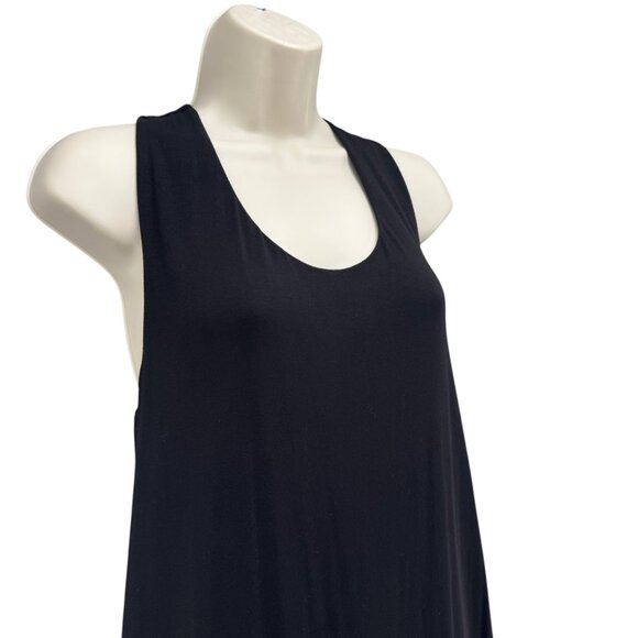 Marcella Maxi Dress Solid Black Sleeveless Twist Back Scoop Neck Pullover Size L - Picture 3 of 11